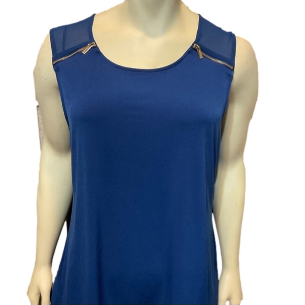 ❤️ 🆕 ELLEN TRACY Sleeveless Top zipper detail Size M